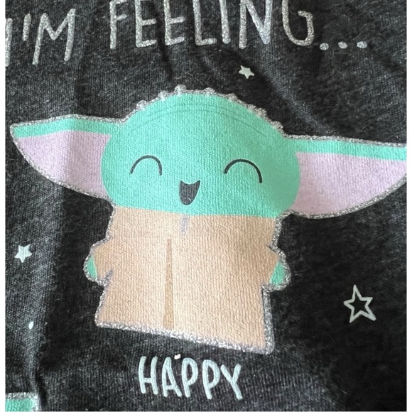 Star Wars 4T Today I'm Feeling with Grogu Mandalorian Collectible Black Tshirt - Picture 3 of 9